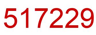 Número 517229 imagen rojo