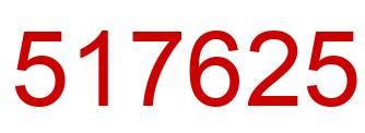 Número 517625 imagen rojo