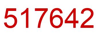 Number 517642 red image