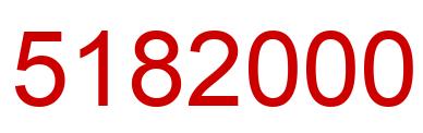 Number 5182000 red image