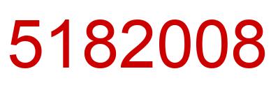 Number 5182008 red image