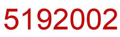Number 5192002 red image
