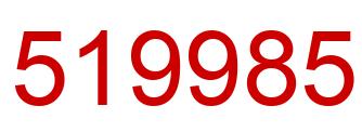 Number 519985 red image