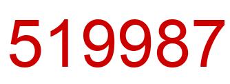 Number 519987 red image