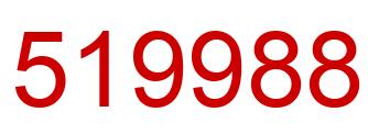 Number 519988 red image