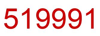 Number 519991 red image