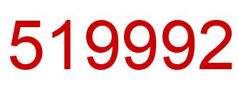 Number 519992 red image