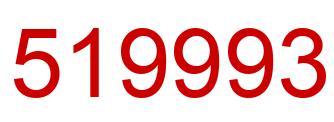 Number 519993 red image