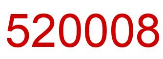 Number 520008 red image