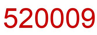 Number 520009 red image