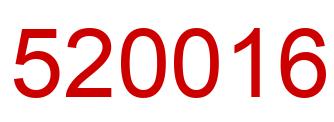 Number 520016 red image