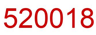 Number 520018 red image