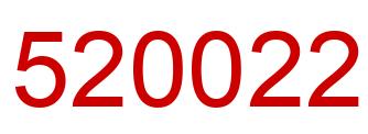 Number 520022 red image