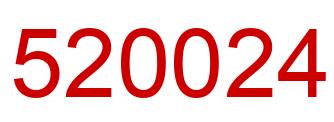 Number 520024 red image