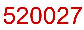 Number 520027 red image