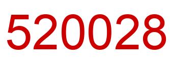 Number 520028 red image