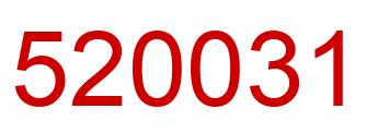 Number 520031 red image