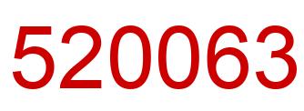 Number 520063 red image