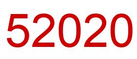 Number 52020 red image