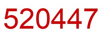 Number 520447 red image