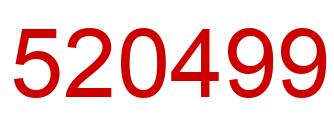 Number 520499 red image