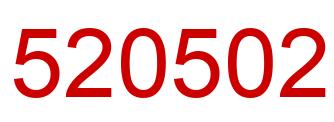 Number 520502 red image