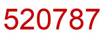 Number 520787 red image