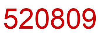 Número 520809 imagen rojo