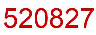 Number 520827 red image