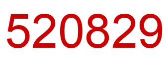 Número 520829 imagen rojo