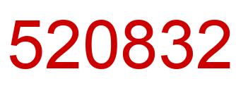 Number 520832 red image