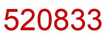 Number 520833 red image