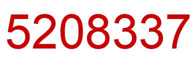 Number 5208337 red image