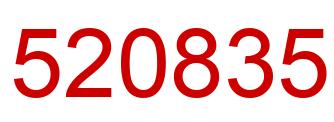 Number 520835 red image