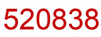 Number 520838 red image