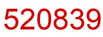 Number 520839 red image