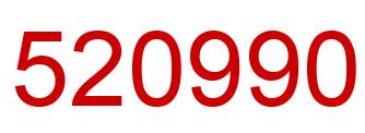 Número 520990 imagen rojo