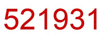 Number 521931 red image