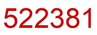 Number 522381 red image