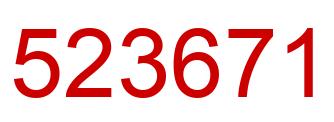 Number 523671 red image
