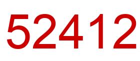 Number 52412 red image