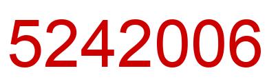Number 5242006 red image