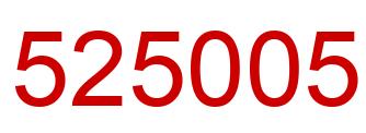 Number 525005 red image