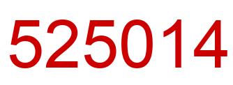 Número 525014 imagen rojo