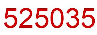Number 525035 red image