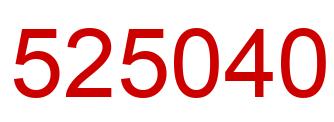 Número 525040 imagen rojo