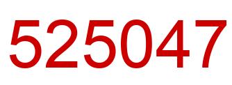 Number 525047 red image