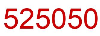 Number 525050 red image
