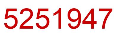 Number 5251947 red image