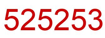Number 525253 red image